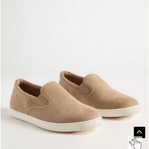Tan slip on sneakers from Torrid. Brand new in package.